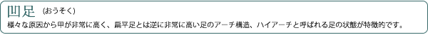 ハイアーチ・凹足