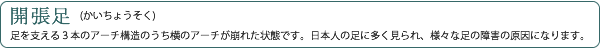 開張足