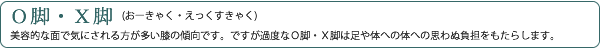 О脚・Ｘ脚